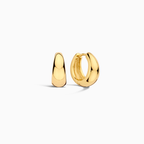 Domed Gold-Tone Huggie Earrings