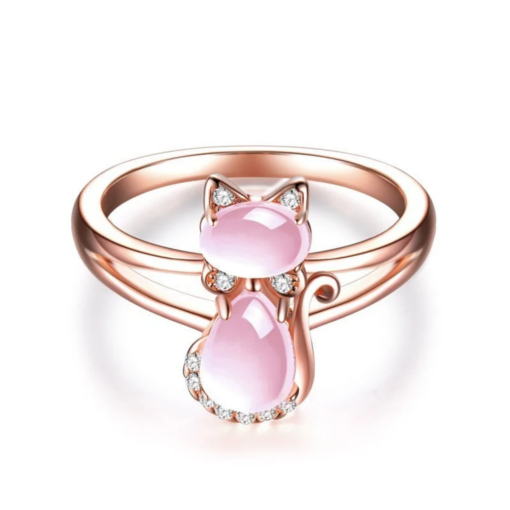 Kattenring in roségoudkleur