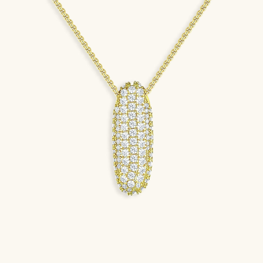 Pavé Bubble Initial Necklace