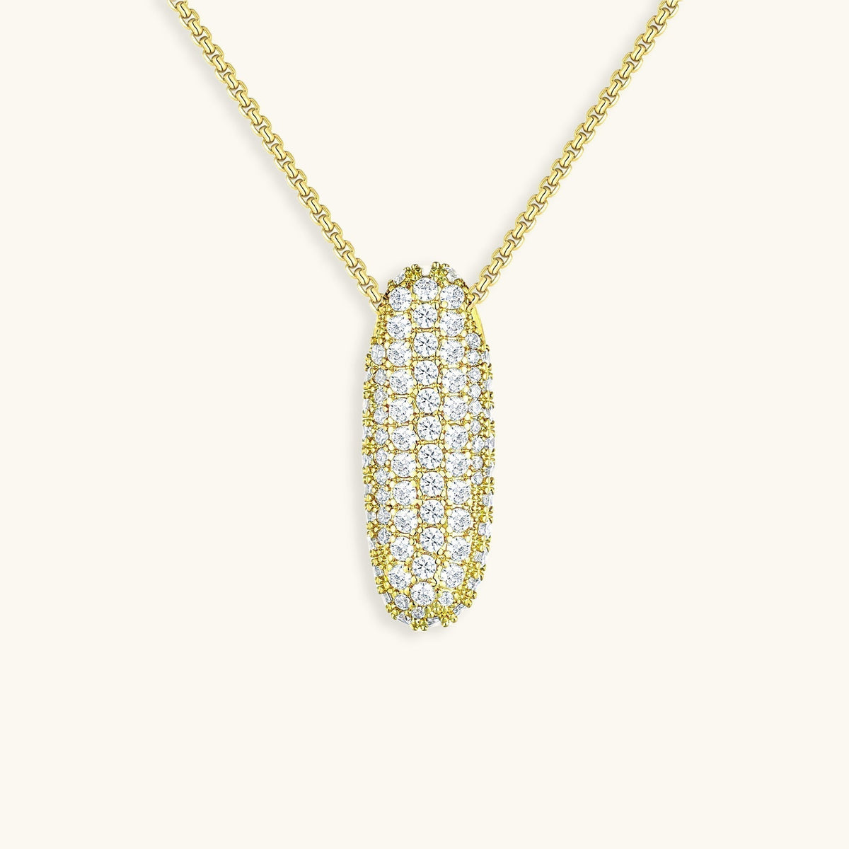 Pavé Bubble Initial Necklace
