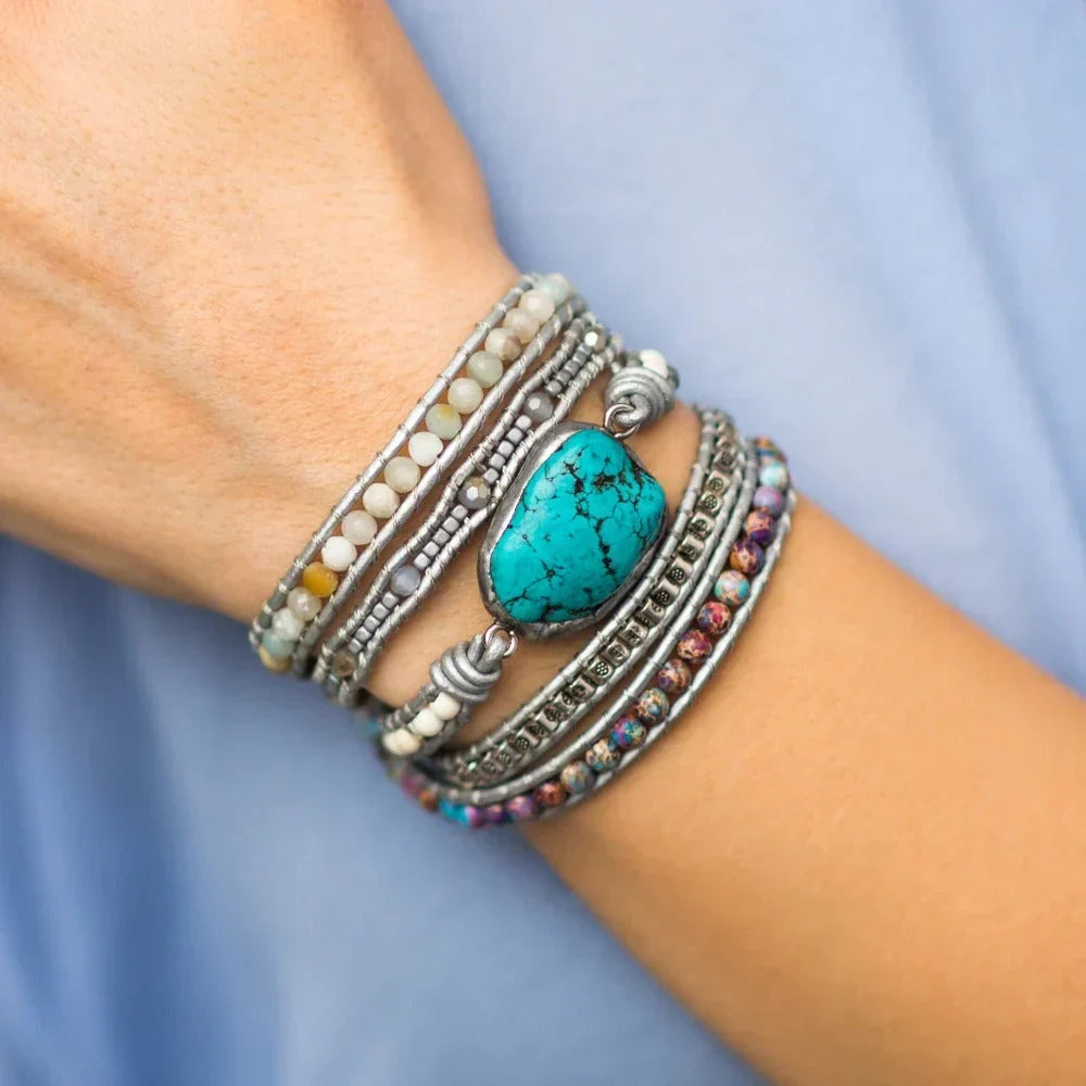 Turquoise and Amazonite Bracelet