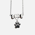 Fijne ketting met hondenpootje van roestvrij staal