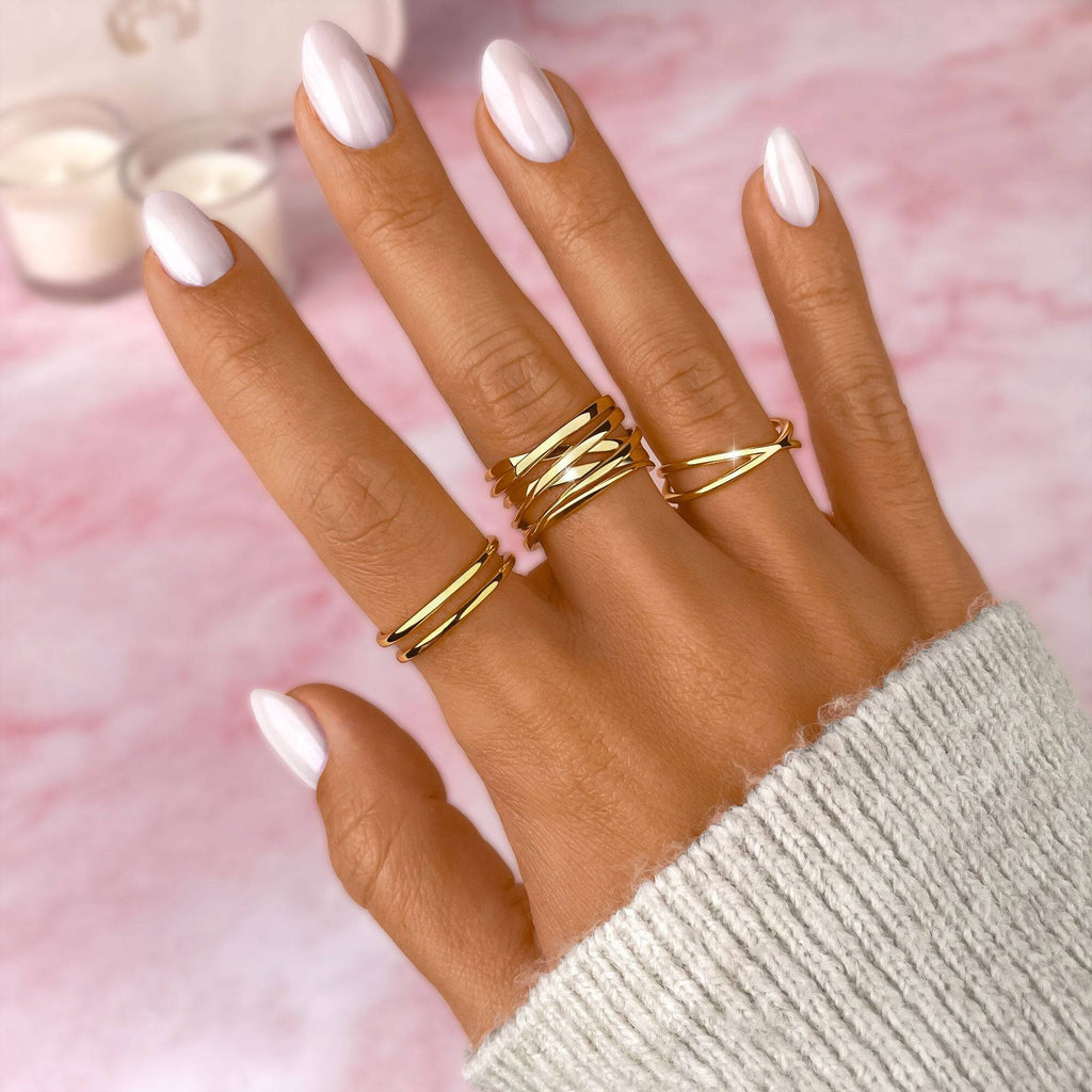 Adjustable Double-Band Open Cuff Ring