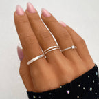 Adjustable Double-Band Open Cuff Ring