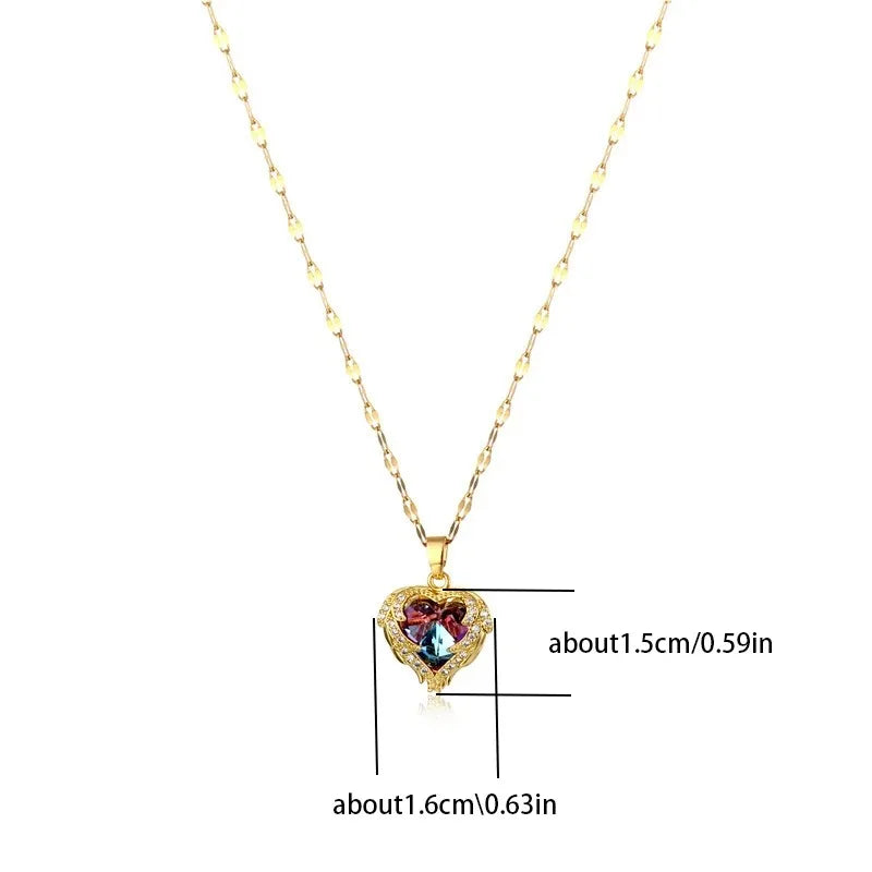 Ketting met kristallen oceaanharthanger