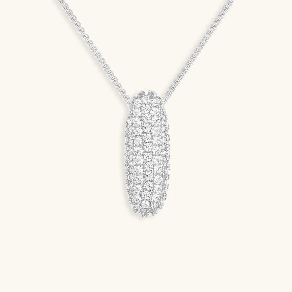 Pavé Bubble Initial Necklace