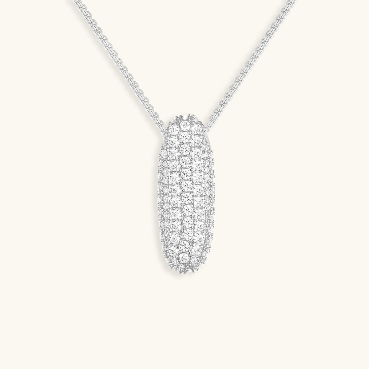 Pavé Bubble Initial Necklace