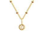 Fijne geboortesteenketting met kralenketting