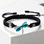 Handwoven Dragonfly Charm Bracelet