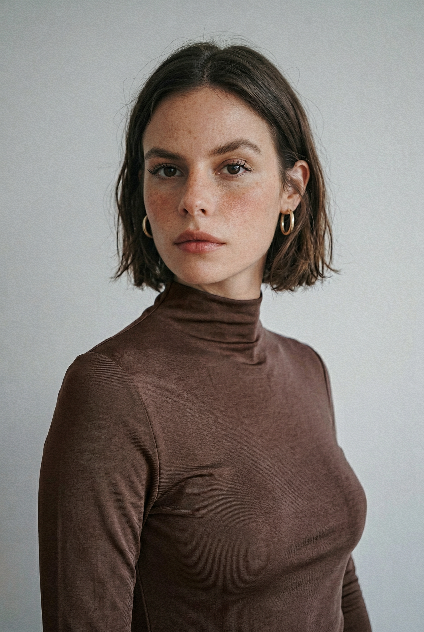 Turtleneck Top and Corduroy Skirt Two-Piece Set with Belt