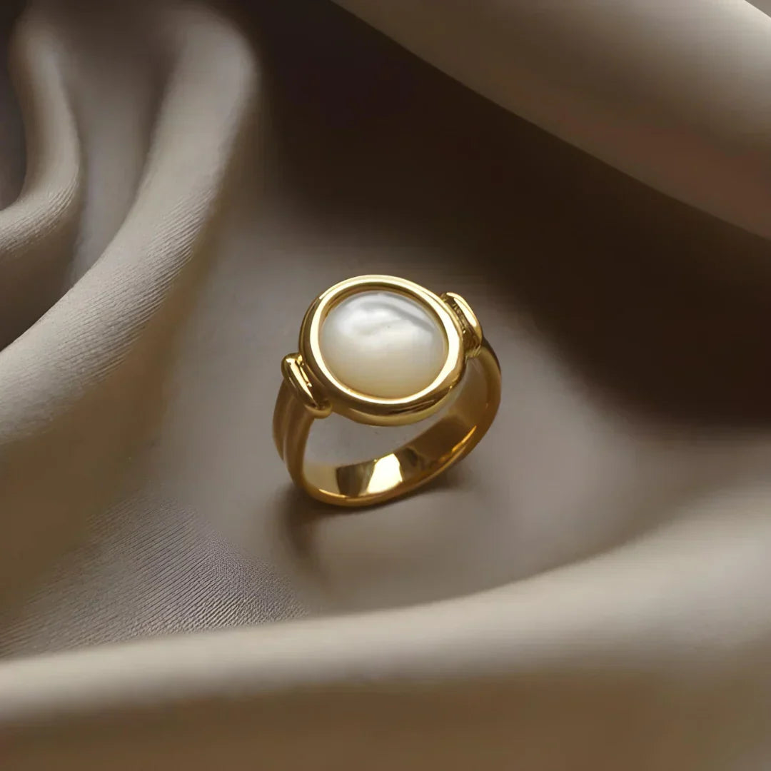 Pearl-Covered Statement Ring