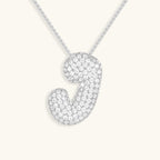 Pavé Bubble Initial Necklace