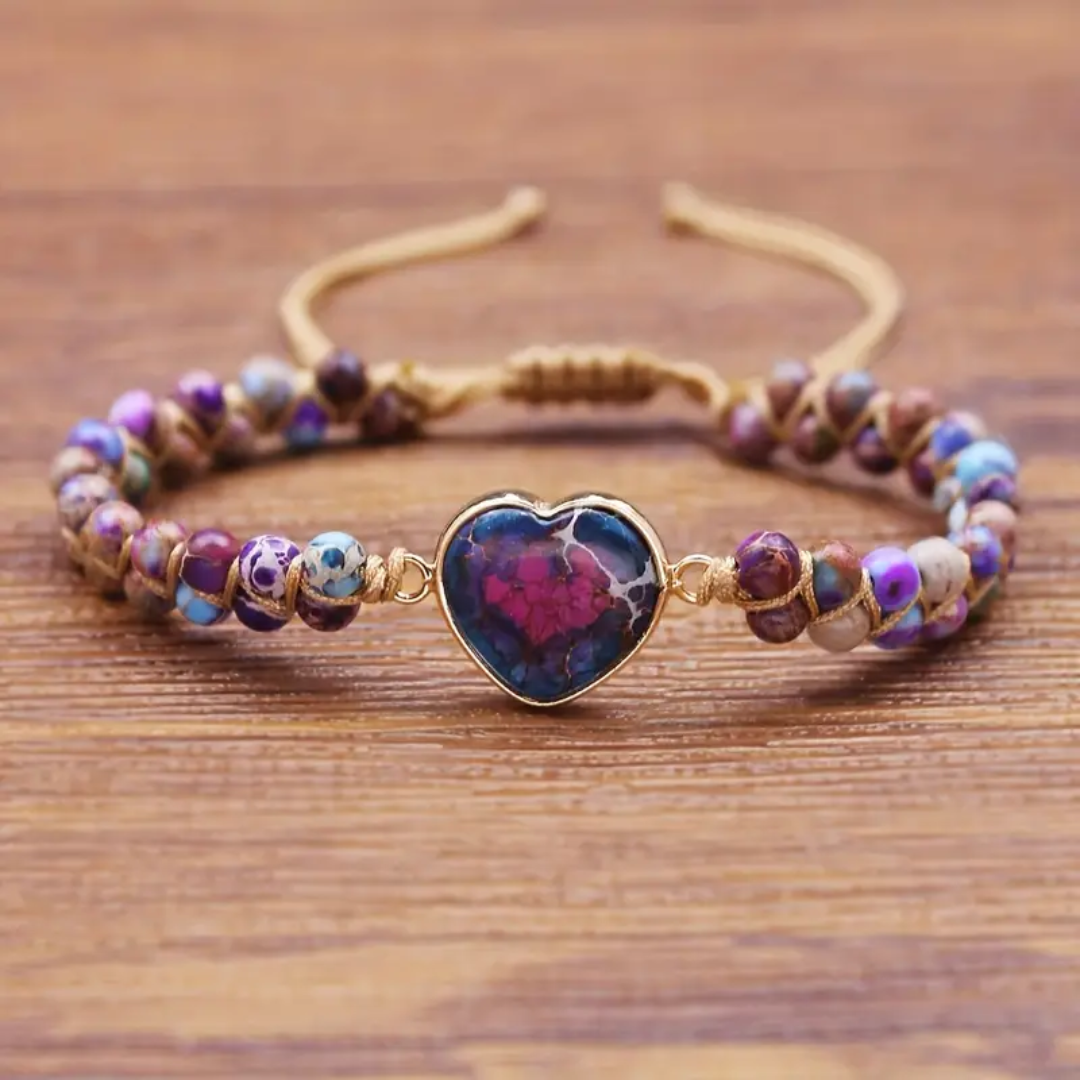 Jasper Heart Bracelet
