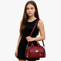 Multifunctional PU Leather Handbag with Organised Pockets