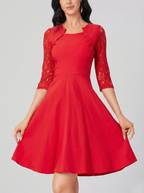 Lace Dress with Delicate Trims and a Flattering Soft Cut