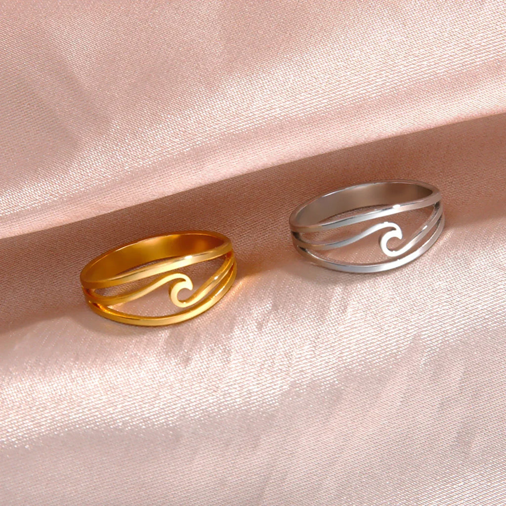 Ocean Wave Open Ring