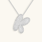 Pavé Bubble Initial Necklace