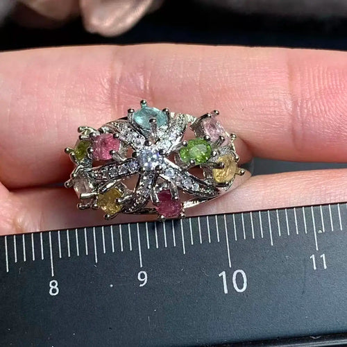 Adjustable Tourmaline-Look Ring