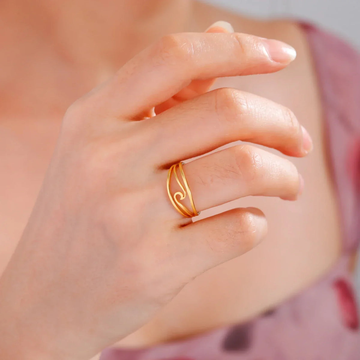 Ocean Wave Open Ring