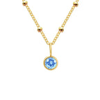 Fijne geboortesteenketting met kralenketting