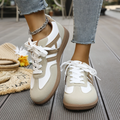 Contrast Panelled Lace-Up Trainers