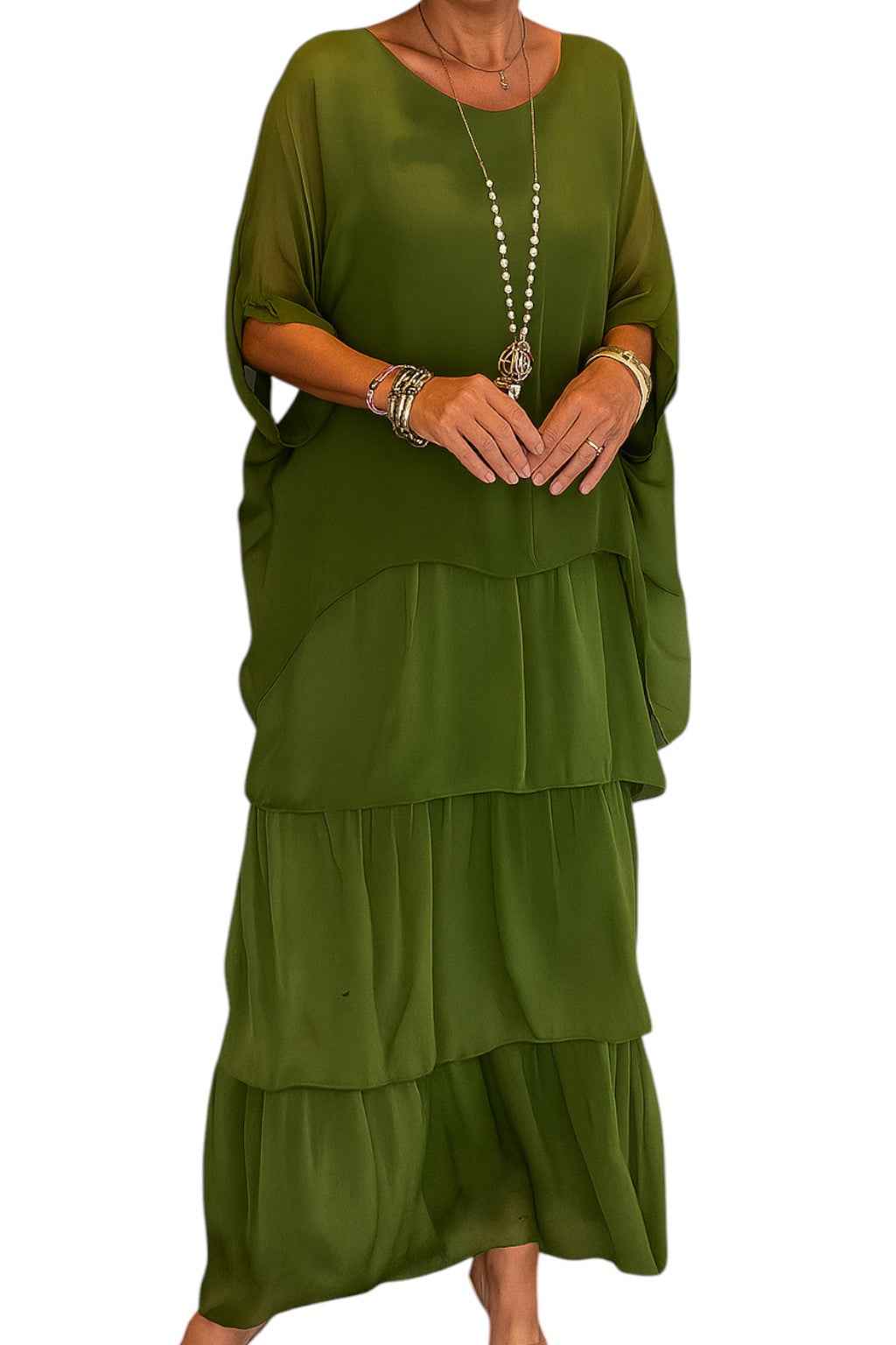 A-Line Maxi Dress with a Flowing Skirt for Special Occasions