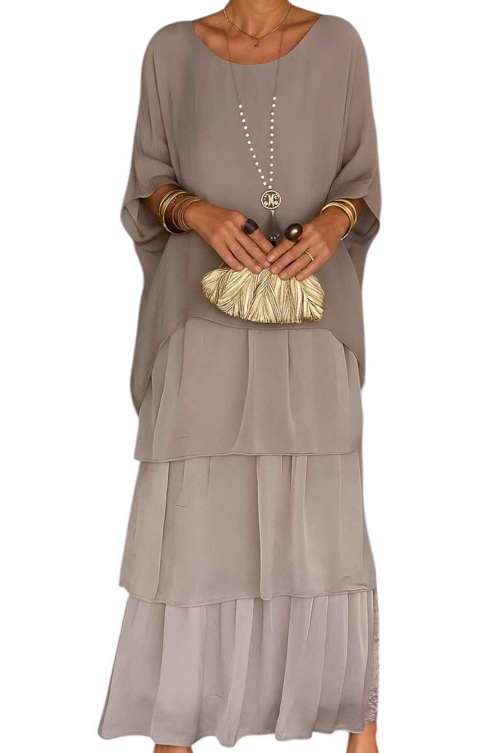 A-Line Maxi Dress with a Flowing Skirt for Special Occasions