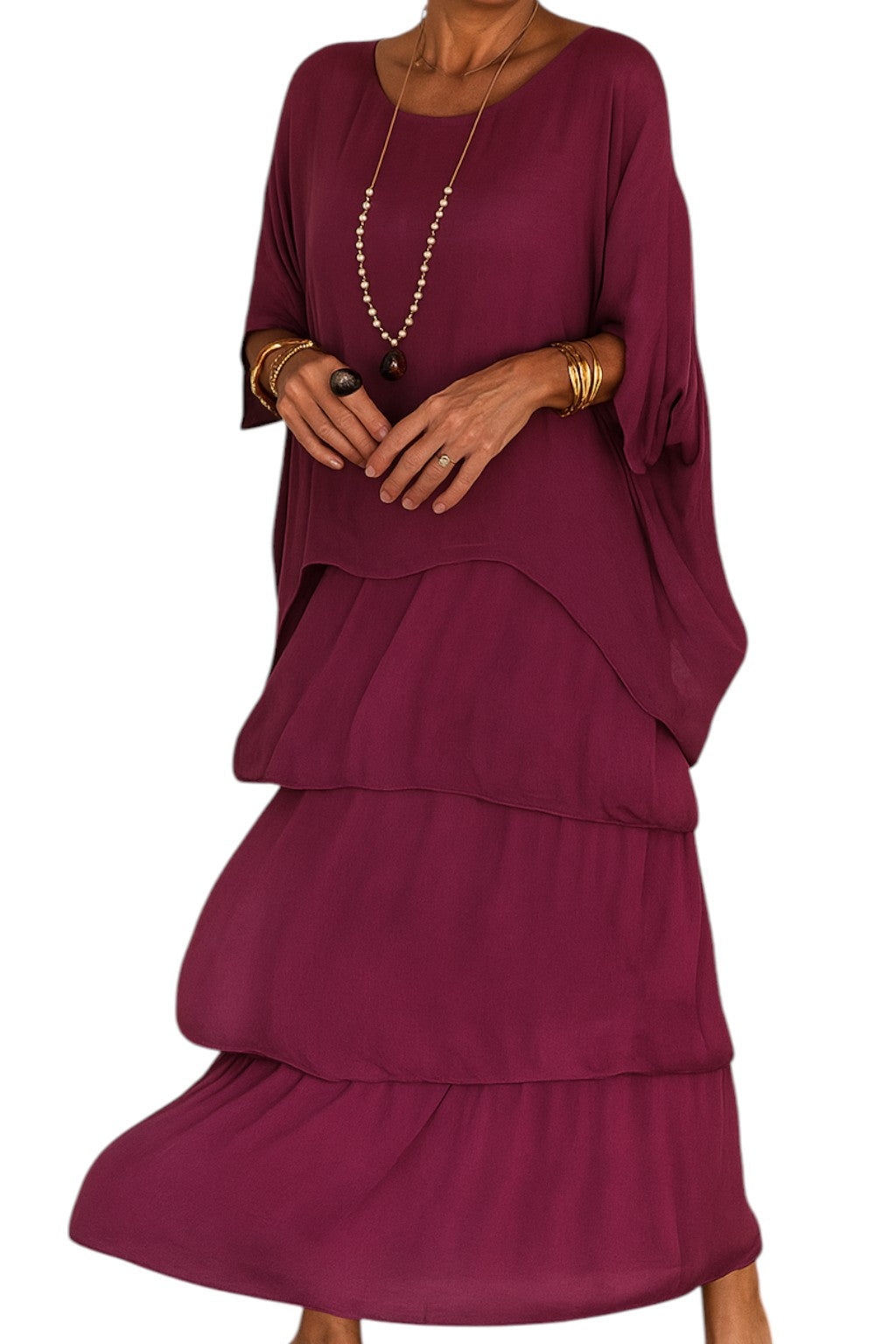 A-Line Maxi Dress with a Flowing Skirt for Special Occasions