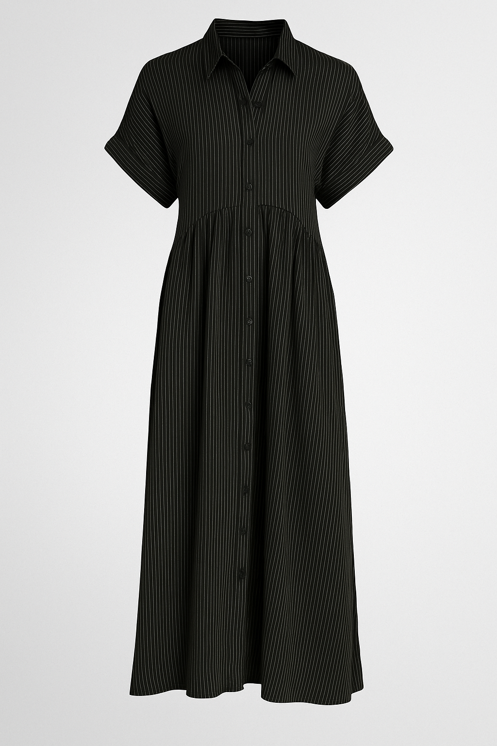 Midi Dress with Side Pockets and a Comfortable Everyday Cut