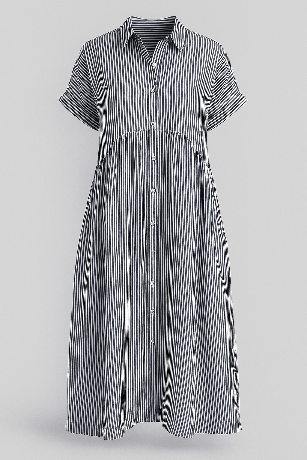 Midi Dress with Side Pockets and a Comfortable Everyday Cut