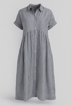 Midi Dress with Side Pockets and a Comfortable Everyday Cut