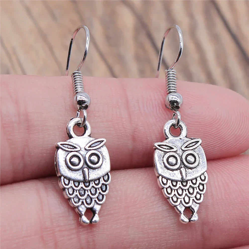 Vintage Bohemian Owl Dangle Earrings in Ten Styles