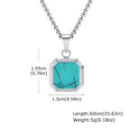Kettingset met turquoise steenhanger