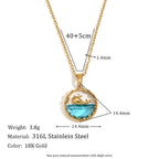 Blue Whale Pendant Necklace