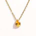 Geboortesteenketting met kristallen druppel