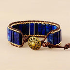 Lapis Lazuli and Leather Bracelet