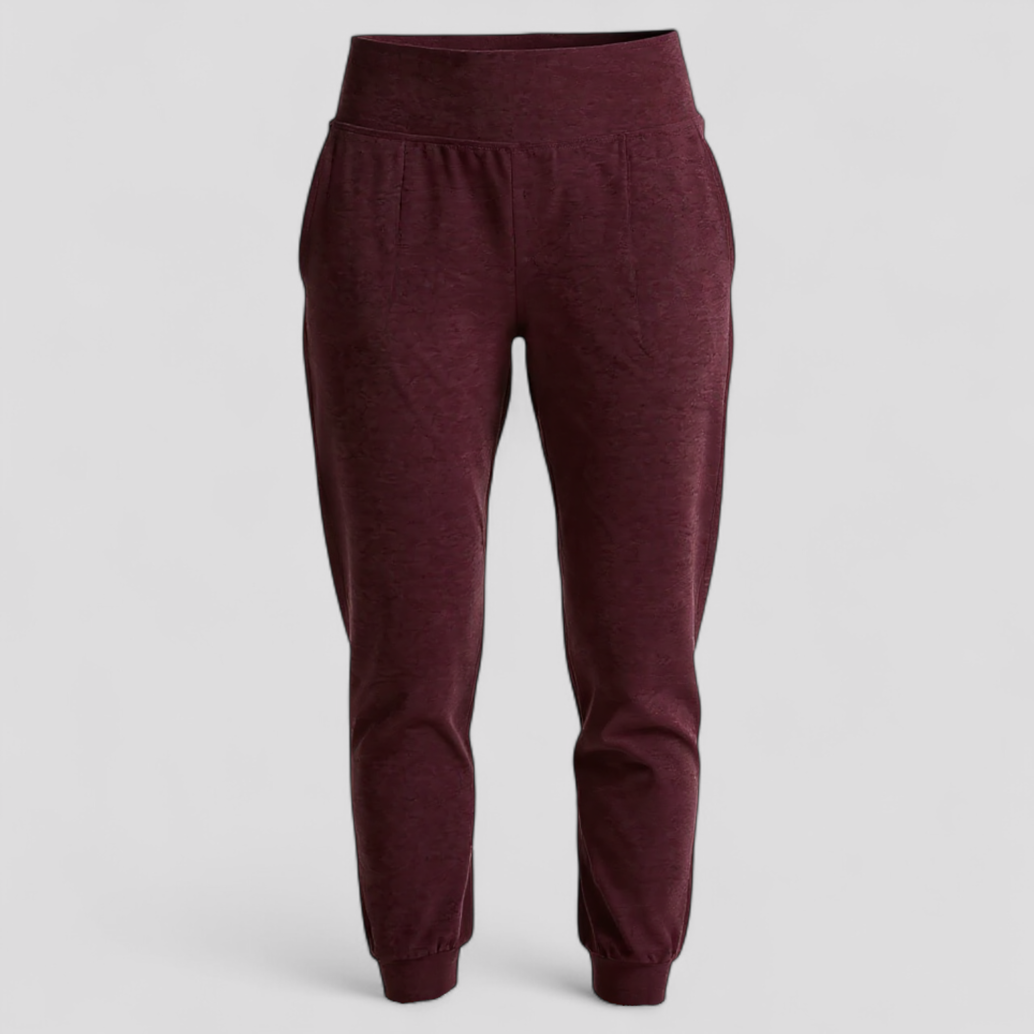 Joggingbroek van geborstelde fleece met koordtaille en toelopende pijp