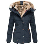 Hooded Winter Parka with Lined Interior and Zip Front