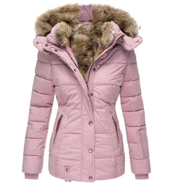 Hooded Winter Parka with Lined Interior and Zip Front