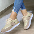 Panelled Low-Top Trainers with Lace-Up Front