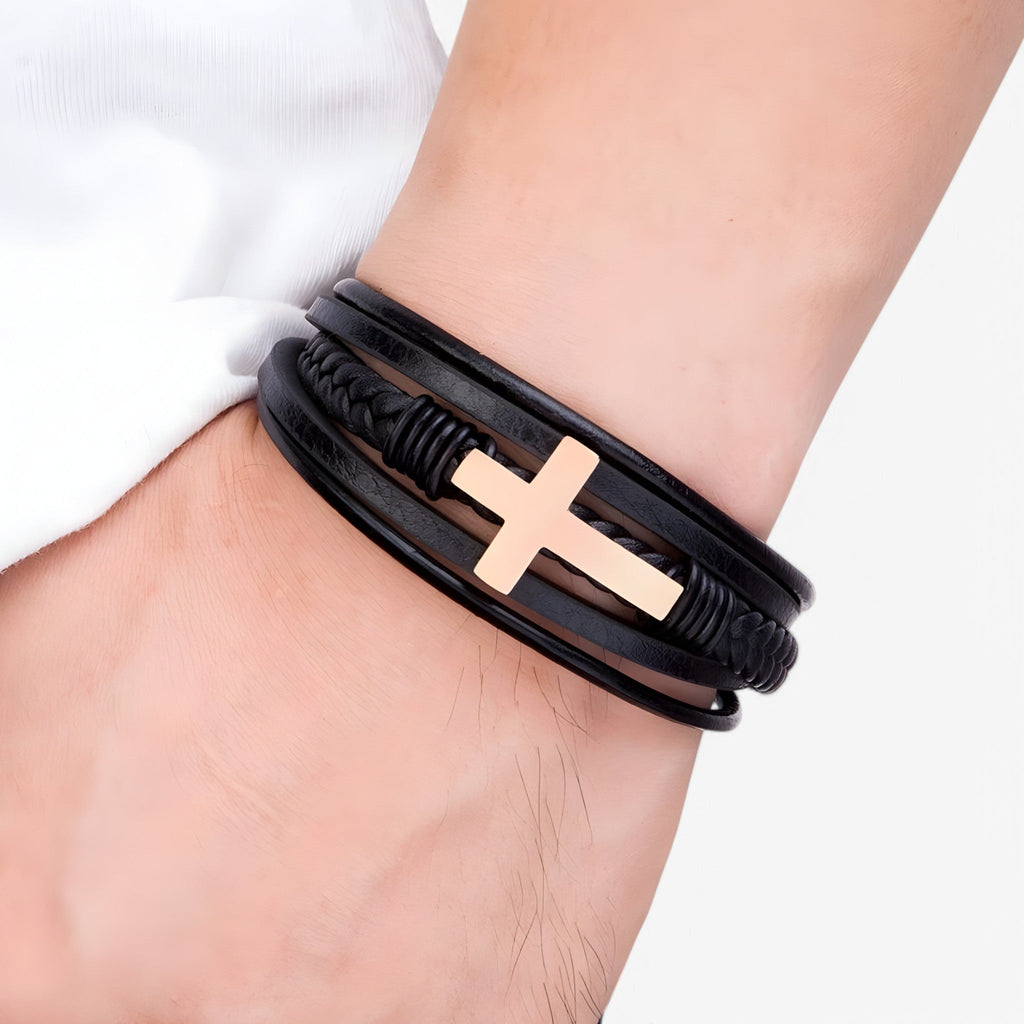 Roestvrijstalen schakelarmband met stevig gewicht