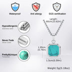 Kettingset met turquoise steenhanger