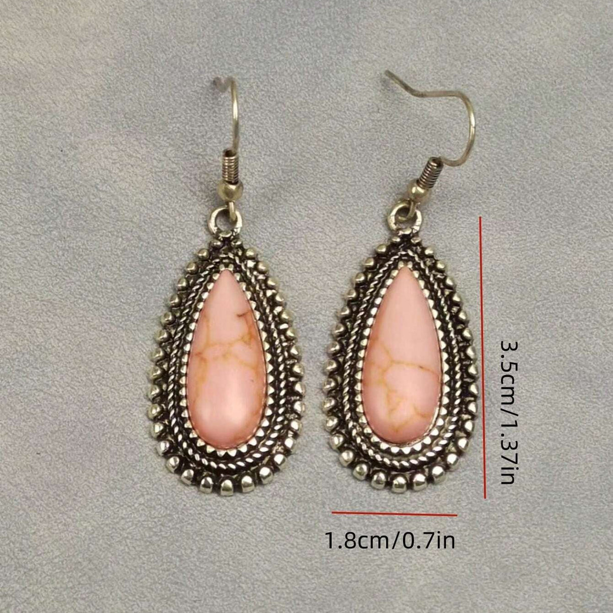 Brincos Vintage Retro com Pedra Incrustada em Sete Cores