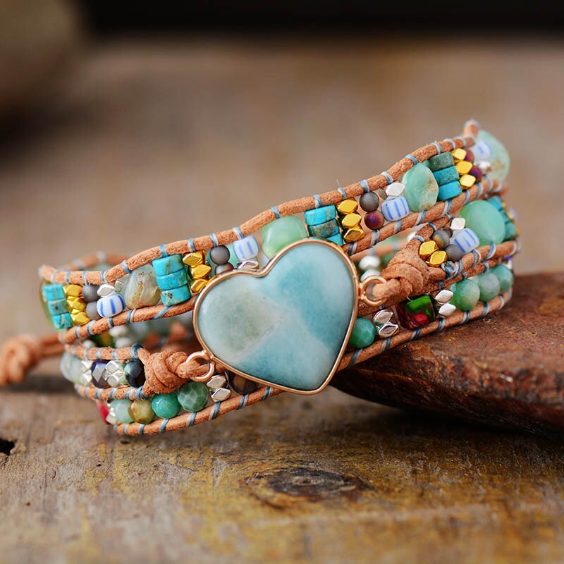 Amazonite Layered Wrap Bracelet