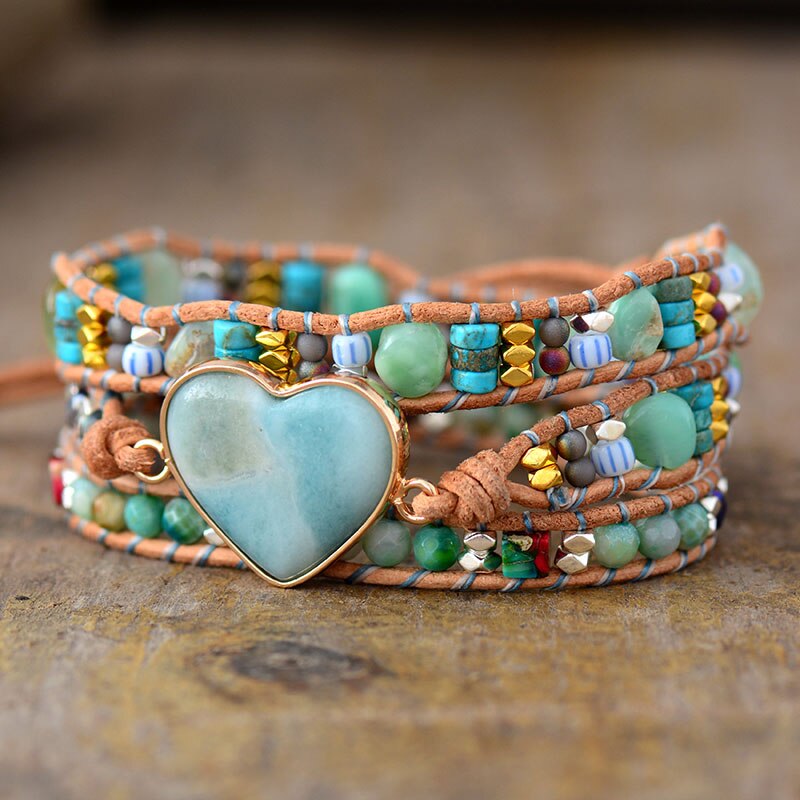 Amazonite Layered Wrap Bracelet