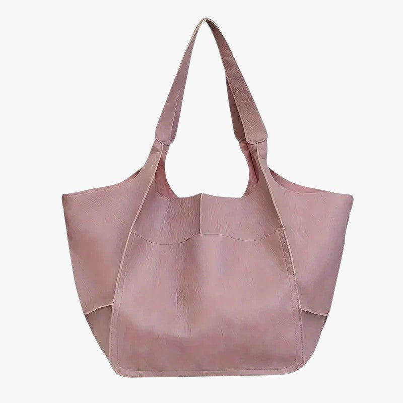Large Structured Soft PU Leather Laptop Tote Bag