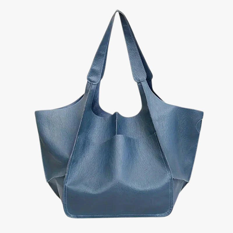 Large Structured Soft PU Leather Laptop Tote Bag