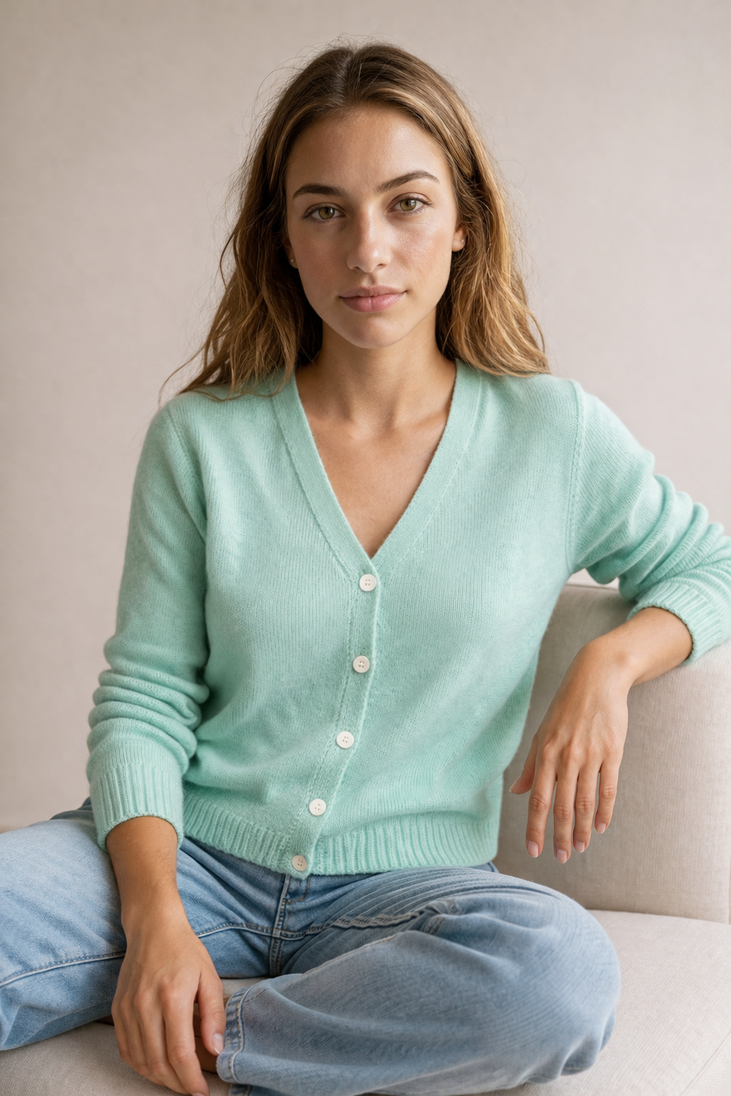 Cosy Knitted Cardigan with Soft Drape and Relaxed Fit