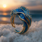 Adjustable Gold-Plated Minimalist Wavy Ring