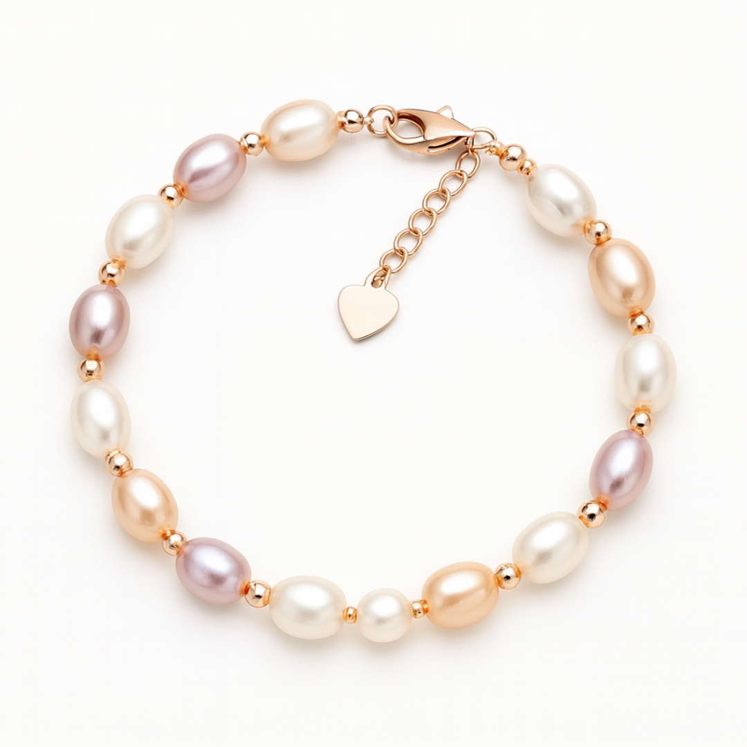 Armband met gemengde parelkralen